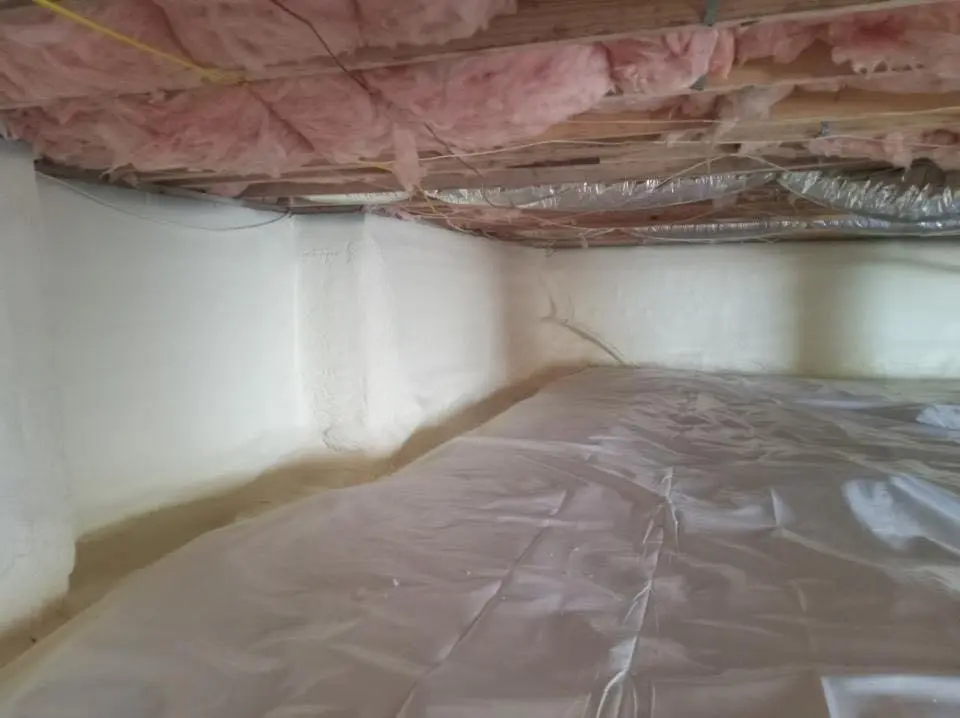 Crawl space encapsulation with closed-cell spray foam for Metal Roof Coating in Louisville
